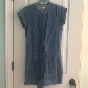 Jcrew chambray romper size 2